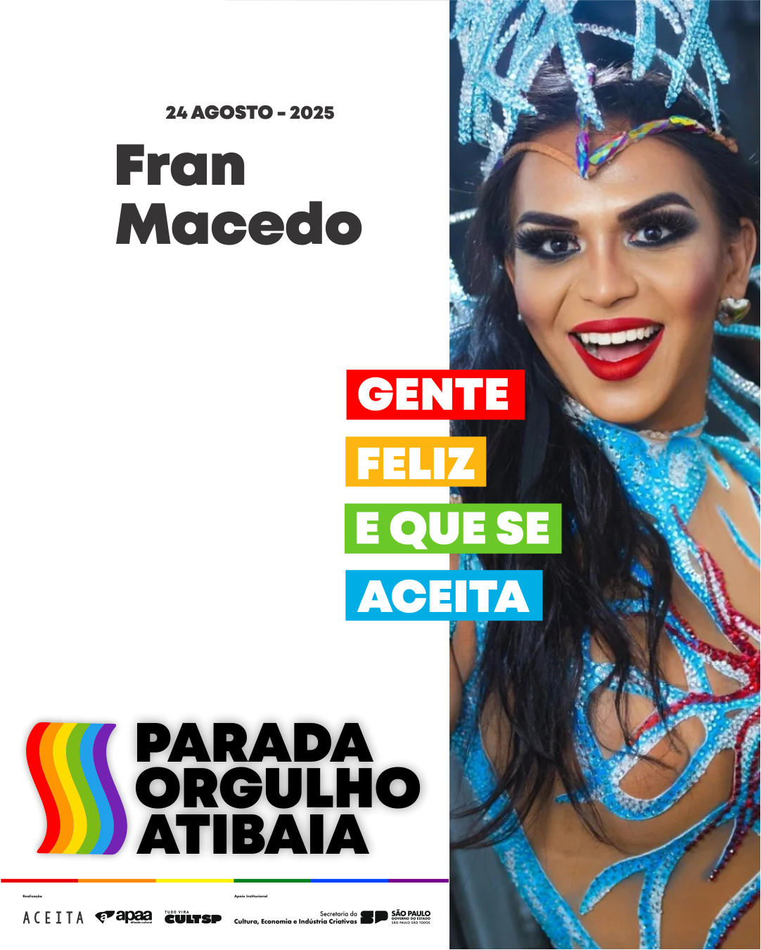 Festa Aceita apresenta Parada do Orgulho LGBT de Atibaia 