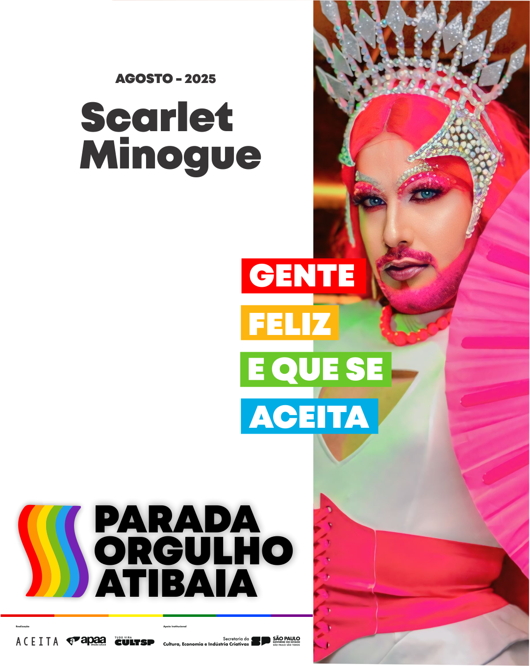 Festa Aceita apresenta Parada do Orgulho LGBT de Atibaia 